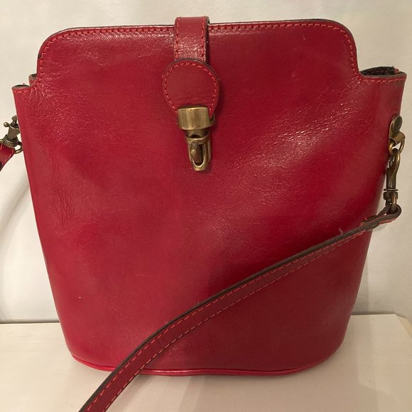 Luisa Red leather small crossbody bag - Picture 1 of 12